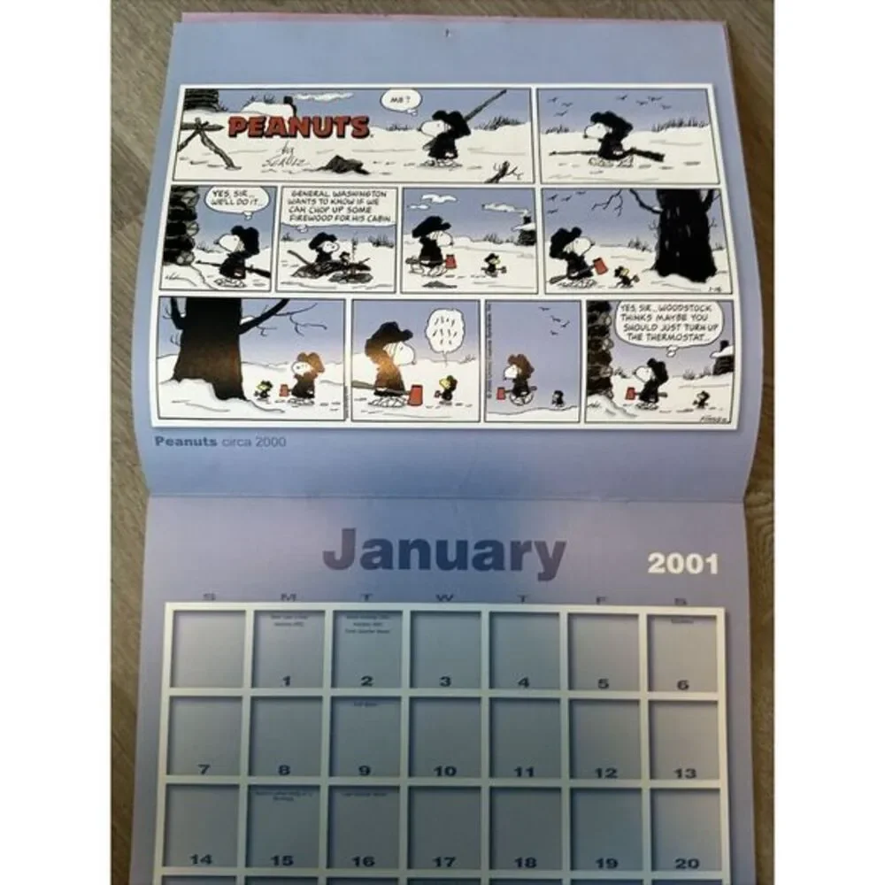 Snoopy Peanuts Through the Decades‎ 2001 - 16 month wall calendar - Daydream